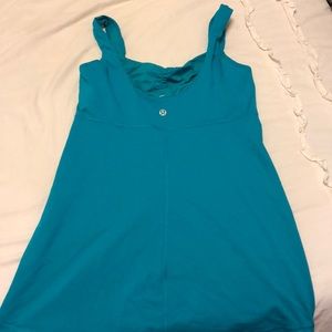 Blue lulu lemon tank size 10 with built in bra!